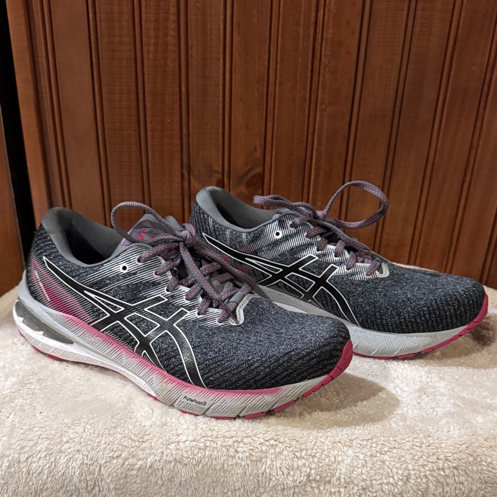 ASICS Women's Athletic Shoes - Black and Pink